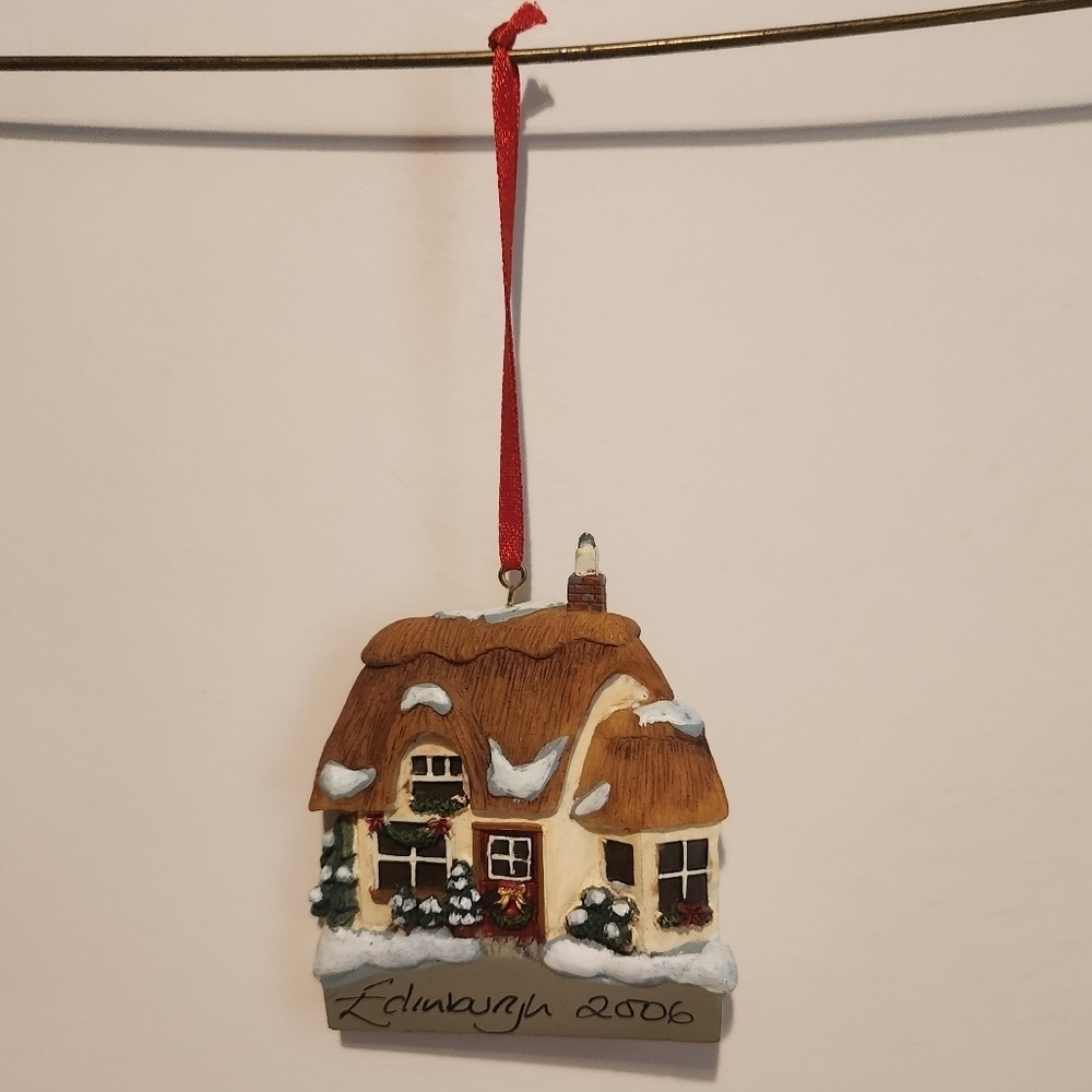 3” Clay Scotland Edinburgh 2006 House Christmas Ornament